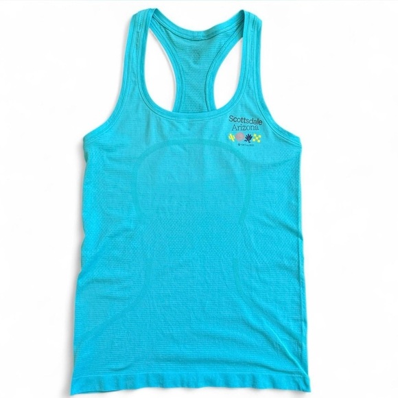 Lululemon Swiftly Tech Racerback Tank Turquoise Scottsdale 10K Tour Top Size 2 - Picture 1 of 6
